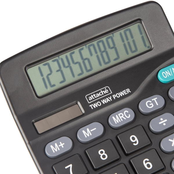 7_Калькулятор 12 разрядов Attache ATC-555-12F 180_145_58мм, двойное питание
