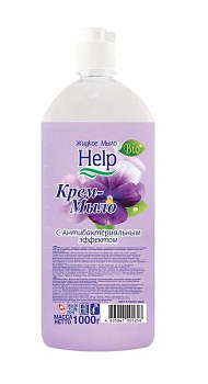 Мыло-крем жидкое 1л HELP Антибактериальное