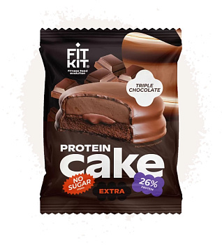 Десерт глазированный FIT KIT Protein Cake Тройной шоколад , 50г