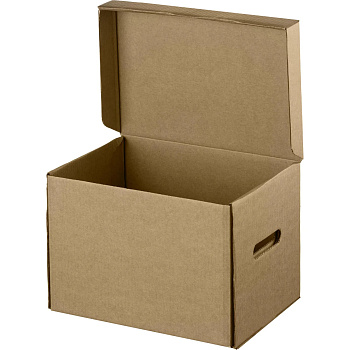 Короб архивный картонный 325*235*235мм, с откидной крышкой, гофрокартон Attache