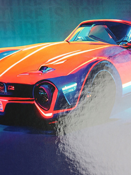 4_Блокнот А5 80л клетка, гребень PROF-PRESS Ночной спорткар, твердый переплет, глянцевая ламинация