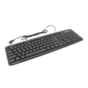 Клавиатура проводная DEFENDER Element HB-520, USB, 104 клавиши + 3 дополнительные клавиши, черная