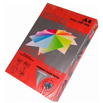 Бумага цветная А4 80 г/м2 красная интенсив (Deep Red №250) 500л Spectra