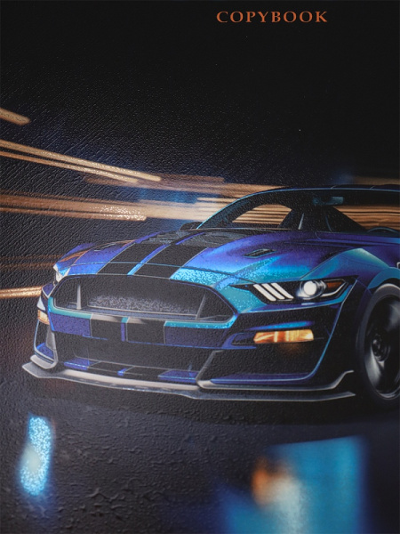 7_Тетрадь А5 96л клетка, цветная спираль COLLEZIONE Автомобильная тематика-1, ассорти