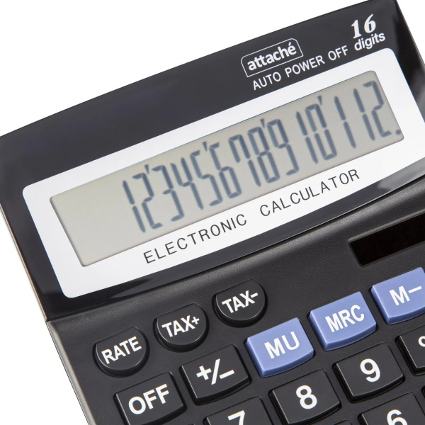 7_Калькулятор 16 разрядов Attache ATC-222-16F 208_160_48мм, двойное питание