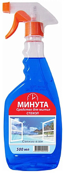 Средство для очистки стекол и зеркал 500мл МИНУТА Свежий озон, с распылителем