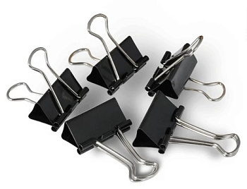 Зажим для бумаг 19мм черный, комплект 12шт DOLCE COSTO