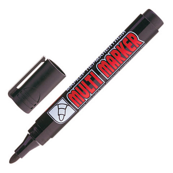 Маркер перманентный CROWN Multi Marker CPM-800, 3мм, черный