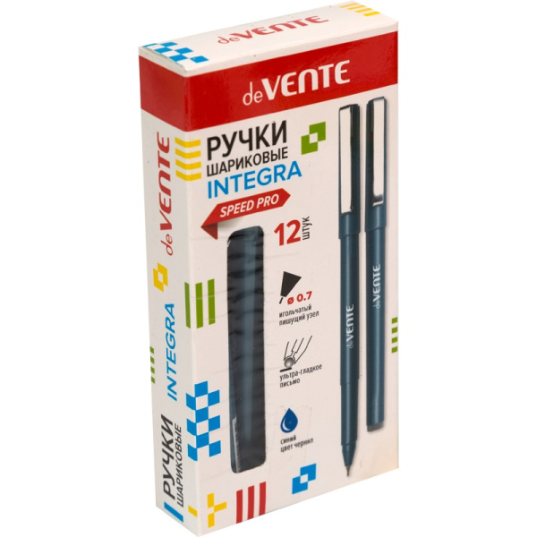 3_Ручка шариковая масляная, 0,7мм deVENTE Speed Pro Integra СИНЯЯ