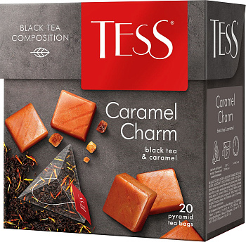 Чай в пирамидках TESS Caramel Charm, черный с карамелью, 20п*1,8г, 0883-12