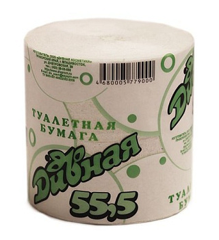 Туалетная бумага без втулки Дивная 55,5м