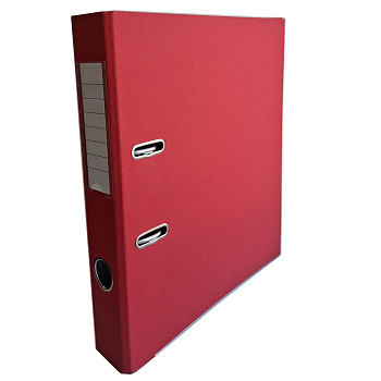 Папка-регистратор PP корешок 50мм, ламинированная, с металлическим кантом, разборная, красная
