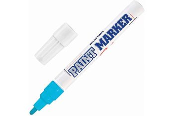 Маркер-краска лаковый (paint marker) MunHwa 4мм, нитро-основа, голубой