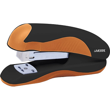 Степлер №24/6, 26/6 до 20л deVENTE MonoChrome, черный с неоновым оранжевым