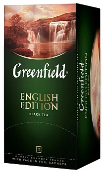 _Чай пакетированный GREENFIELD English Edition, черный, 25п*2г