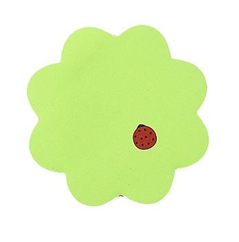 Блок самоклеящийся (стикеры), фигурный "ЦВЕТОК", 50л, 70*70мм, зеленый deVENTE Funny notes