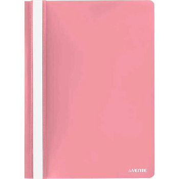 Папка-скоросшиватель deVENTE Pastel А4 пластик, прозрачный верхний лист, розовая