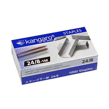 Скобы для степлера №24/8 1000шт до 50л Kangaro