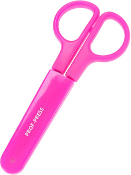 Ножницы 120мм PROF-PRESS с футляром для лезвий, розовые
