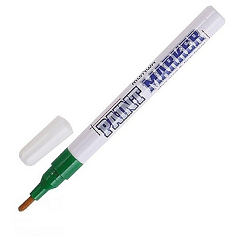 Маркер-краска лаковый (paint marker) MunHwa Slim 2мм, нитро-основа, зеленый