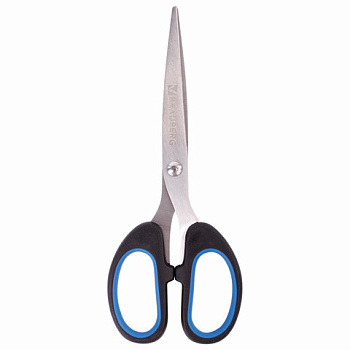 Ножницы 16см прорезиненные ручки BRAUBERG Classic+