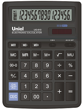 Калькулятор 16 разрядов Uniel UG-610 193*143мм