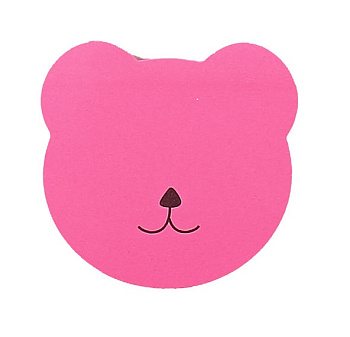 Блок самоклеящийся (стикеры), фигурный "МИШКА", 50л, 70*70мм, розовый deVENTE Funny notes