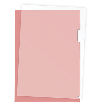 Папка-уголок A4 0,12мм, полупрозрачный пластик ATTOMEX, красная