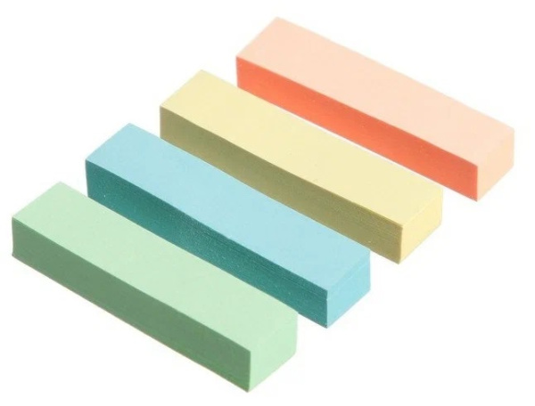 2_Клейкие закладки бумажные 12_50мм, пастельные, 4 цвета по 100 листов Attache