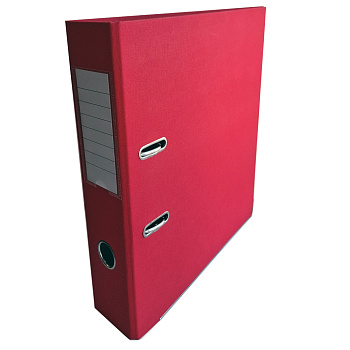 Папка-регистратор PP корешок 75мм, ламинированная, с металлическим кантом, разборная, красная