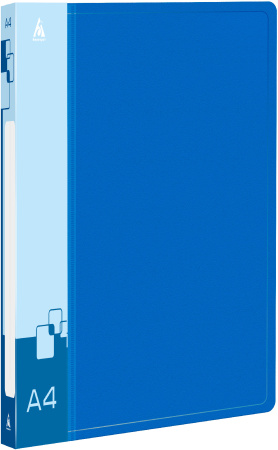 Папка с зажимом Бюрократ плотный пластик метал. зажим внутр. и торц. карман  0,7мм синяя
