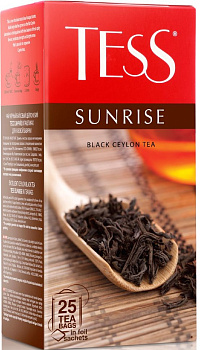 Чай пакетированный TESS Sunrise, черный цейлонский, 25п*1,8г