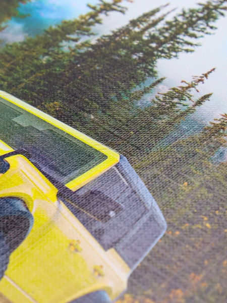 4_Блокнот А5 80л без линовки, твердый переплет PROF-PRESS Машина в лесу, ламинированная обложка