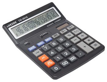 Калькулятор 16 разрядов deVENTE DD-9916, 154*203*25мм, двойное питание
