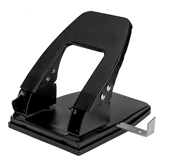 Дырокол до 30л WorldOffice, металлический, черный