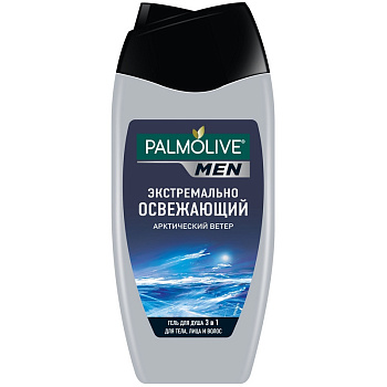 Крем-гель для душа 250мл, PALMOLIVE Мужской 3в1, Арктический ветер