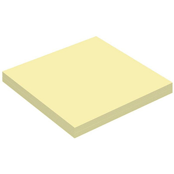 Блок самоклеящийся (стикеры) 76*76мм, 100л, пастельный, желтый КМ