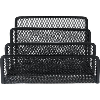 Подставка для бумаг и писем 3 отделения, монолитная deVENTE, сетчатая, металлическая