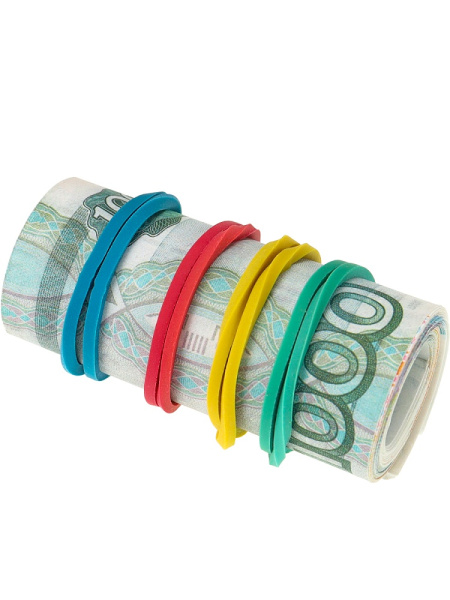 2_Резинки банковские универсальные 50гр WorldOffice, диаметр 60мм, ассорти