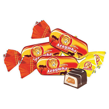 Конфеты шоколадные СЛАВЯНКА Лёвушка с мягкой карамелью, 1кг