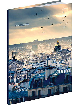 Блокнот А4 (БОЛЬШОЙ ФОРМАТ) 80л клетка, твердый переплет PROF-PRESS Птицы над городом, ламинированная обложка