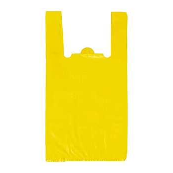 _Пакеты "майка" 30*15*55см 25мкм 100шт, желтые