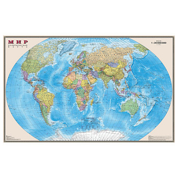 Карта Мира политическая 156*101см, ламинированная DMB