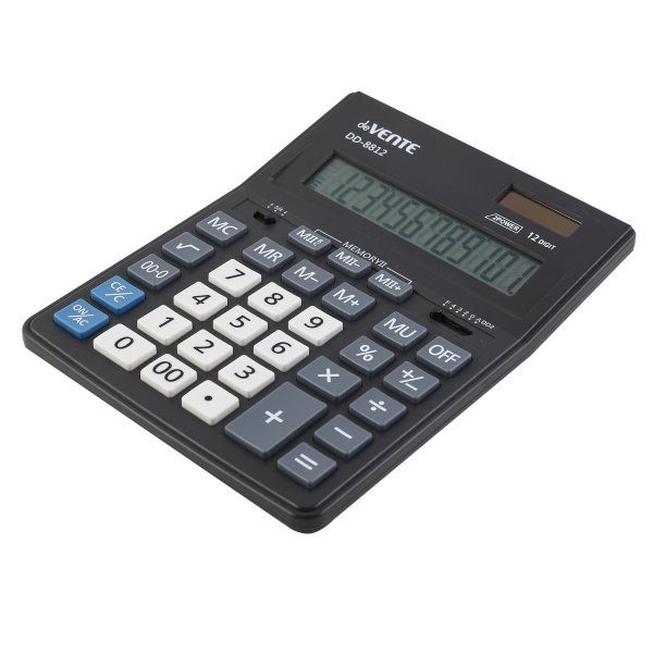 2_Калькулятор 12 разрядов deVENTE DD-88812, 145_190мм, двойное питание