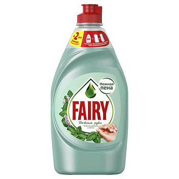 Средство для мытья посуды 450мл FAIRY Нежные руки. Чайное дерево и мята