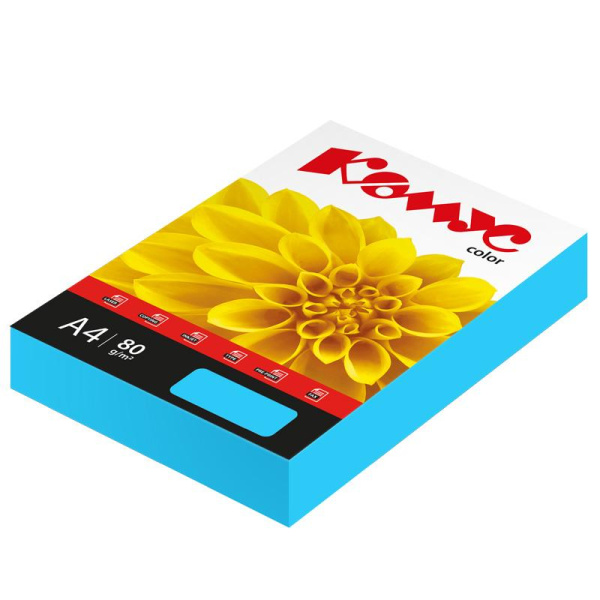 3_Бумага цветная А4 80 г_м2 голубая интенсив 500л К Color