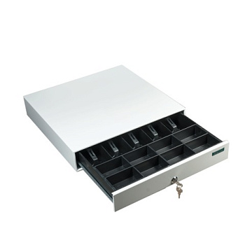 Ящик денежный для кассира 432*428*88мм, 8 отделений для монет, 5 - для купюр, МЕРКУРИЙ 100