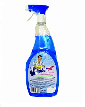 Средство для очистки стекол и зеркал 750мл Mr. Чистоделоff Свежесть, с распылителем