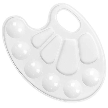 Палитра для рисования, пластиковая, овальная ПИФАГОР Эники-Беники