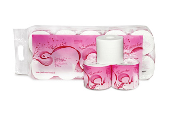 Туалетная бумага на втулке Kaineko Aroma 3-х слойная, 10шт*40м аромат весенние цветы